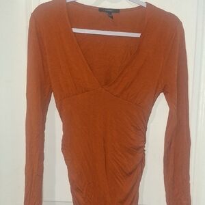 Forever 21 Rust Long Sleeve Dress